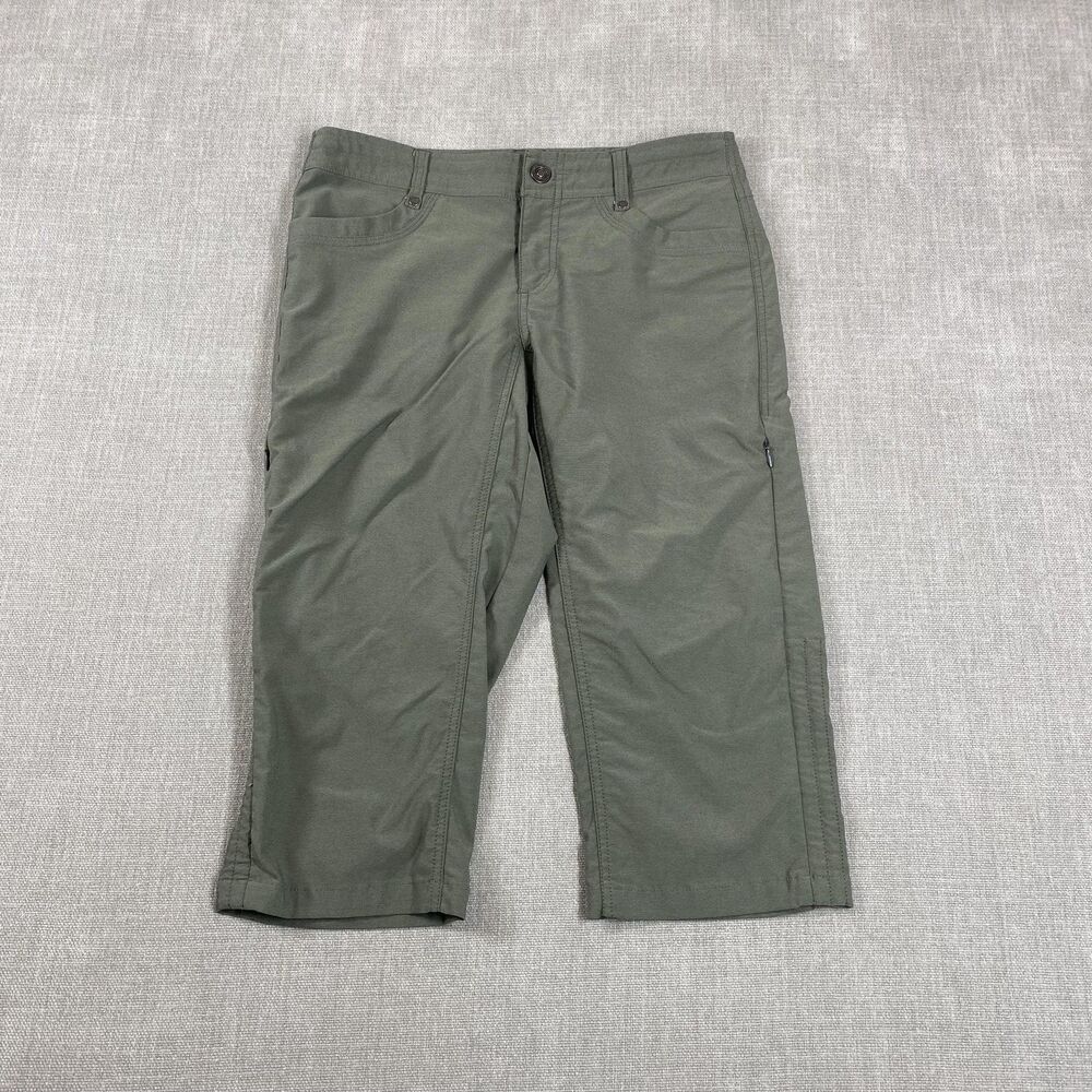 Kuhl Pants Womens 4 Green Capri Hiking Travel Outdoor Stretch Zip Pocket 6236